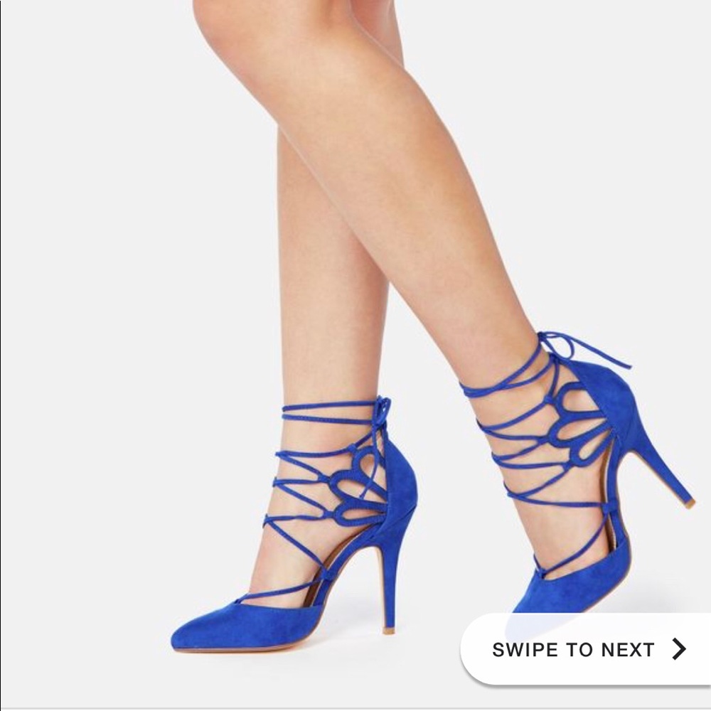 Cobalt Blue Strappy Heels
